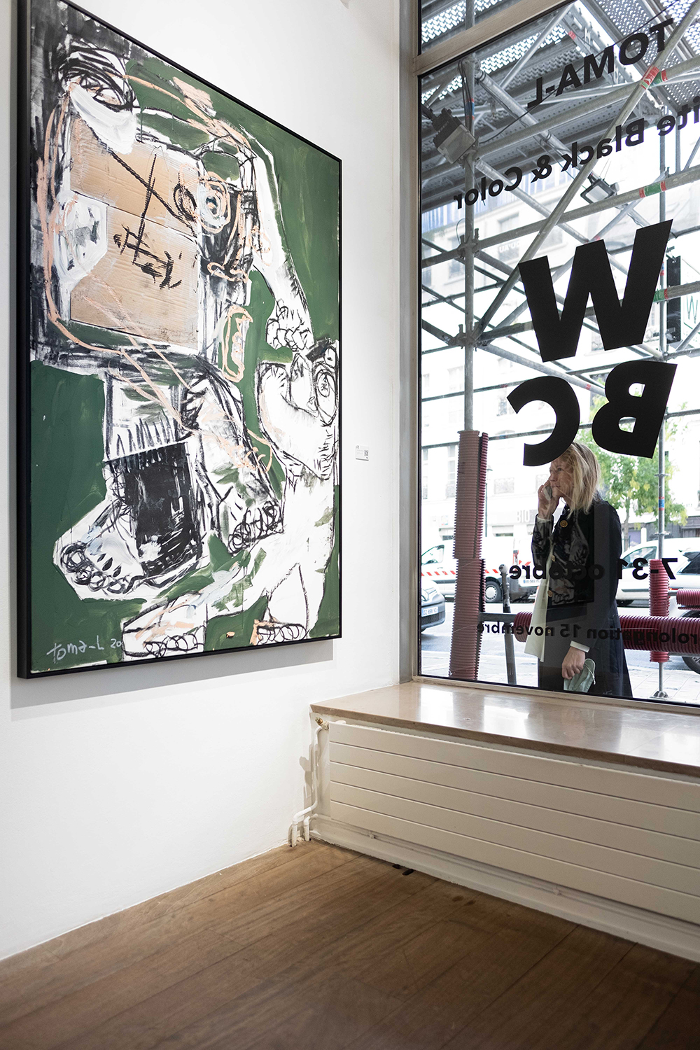 WBC | Exposition Toma-L à la Galerie W PARIS White Green & Trash Men
Technique mixte sur toile
180x120cm 
© Toma-L 2020