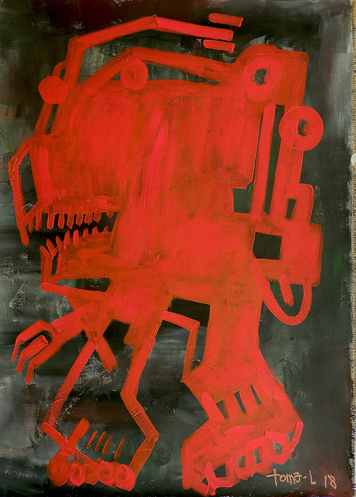 Red Side Of The Man Acrylique sur toile de lin
145x89cm
2018 
Toma-L © 
