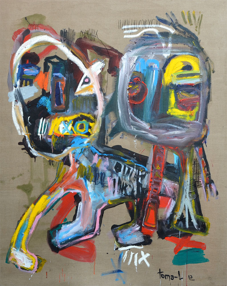 Man & Bad Dog 3 2012 / Présentée en 2013 Mixte sur toile brut130x162cm
Toile présentée par la Galerie Saltiel, 10 rue Laurent Fauchier 13100 Aix-en-Provence.
© Toma-L

© Toma-L
